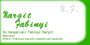 margit fabinyi business card
